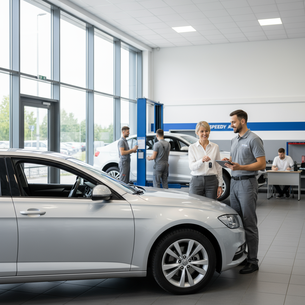 Realistische foto passend bij Auto verkopen aan garage: snel en zonder zorgen voor website SEO-tekst